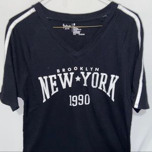 Flirtitude Brooklyn, New York 1990 V-Neck Tee